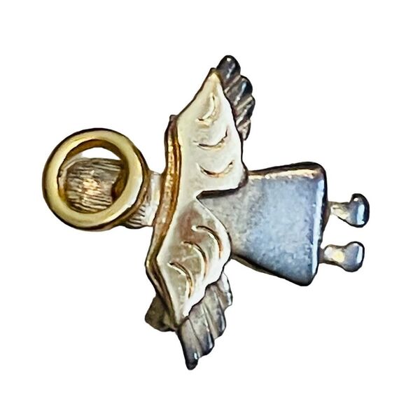 10/$25🦋 Vintage IMO 1995 Silver & Gold Two-Tone Guardian Angel Pin - Picture 4 of 14